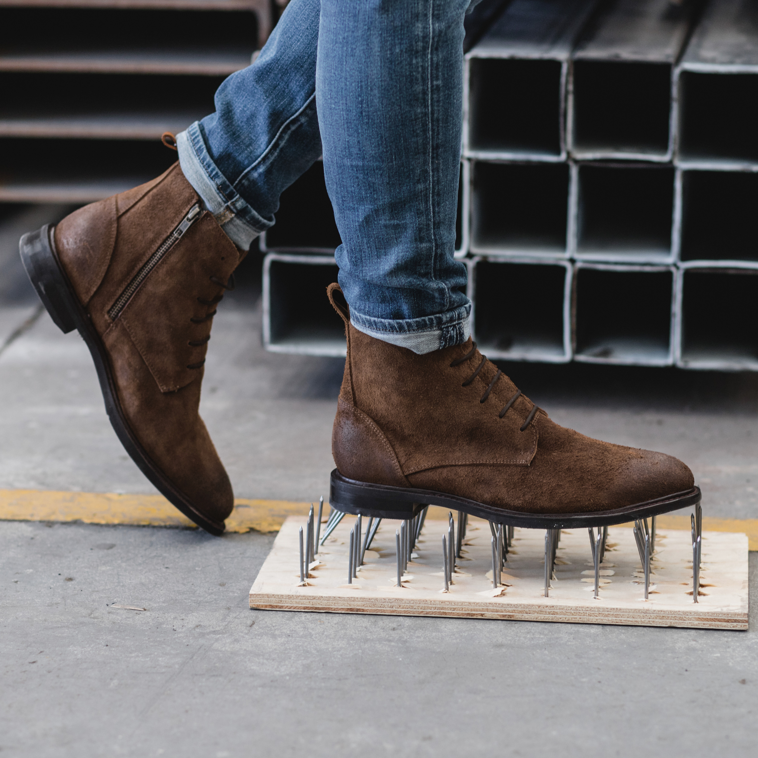 STEEL TOE LACE UP BOOT MICH MOKA LIFESTYLE