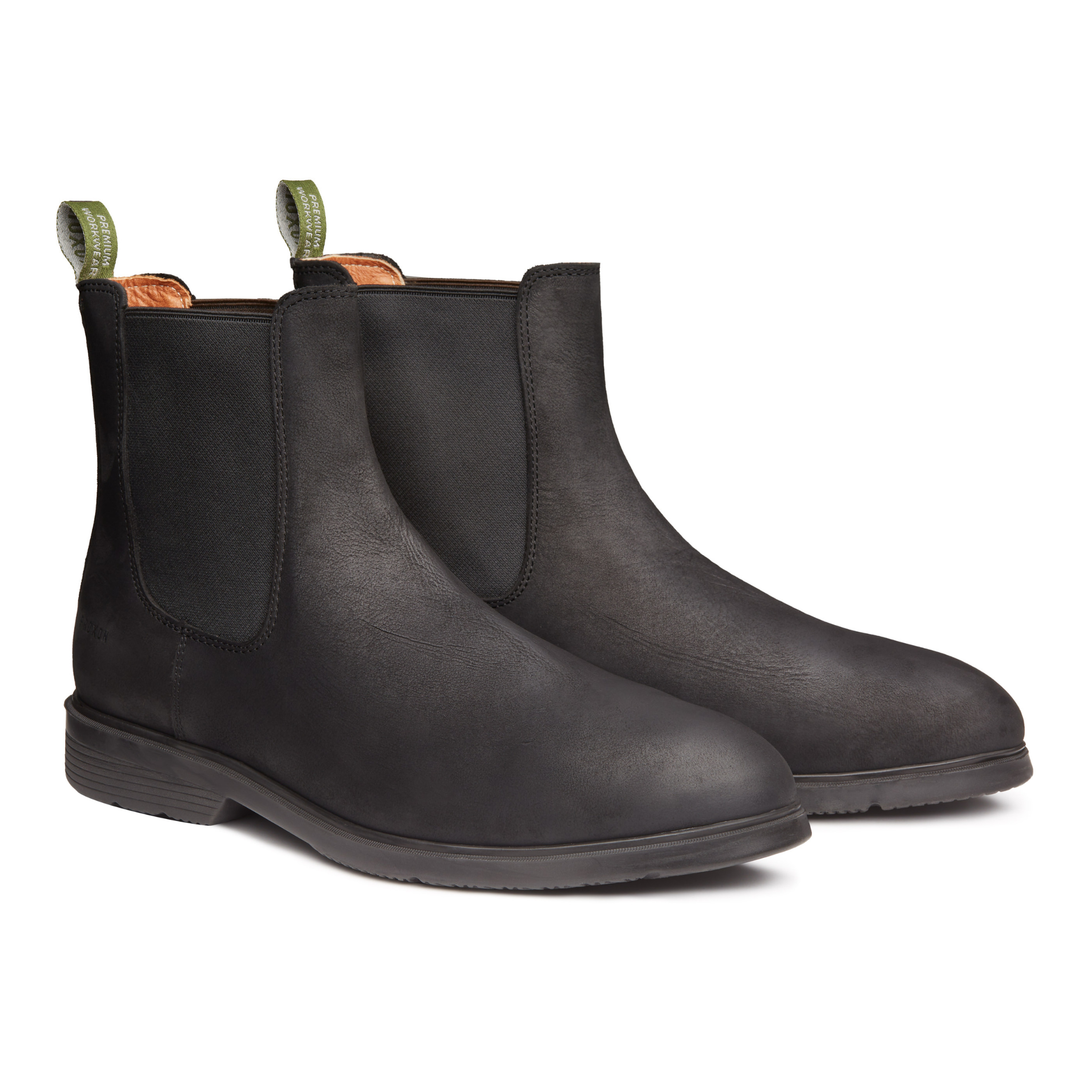 STEEL TOE CHELSEA TULSA BLACK MATTE. FRONT VIEW