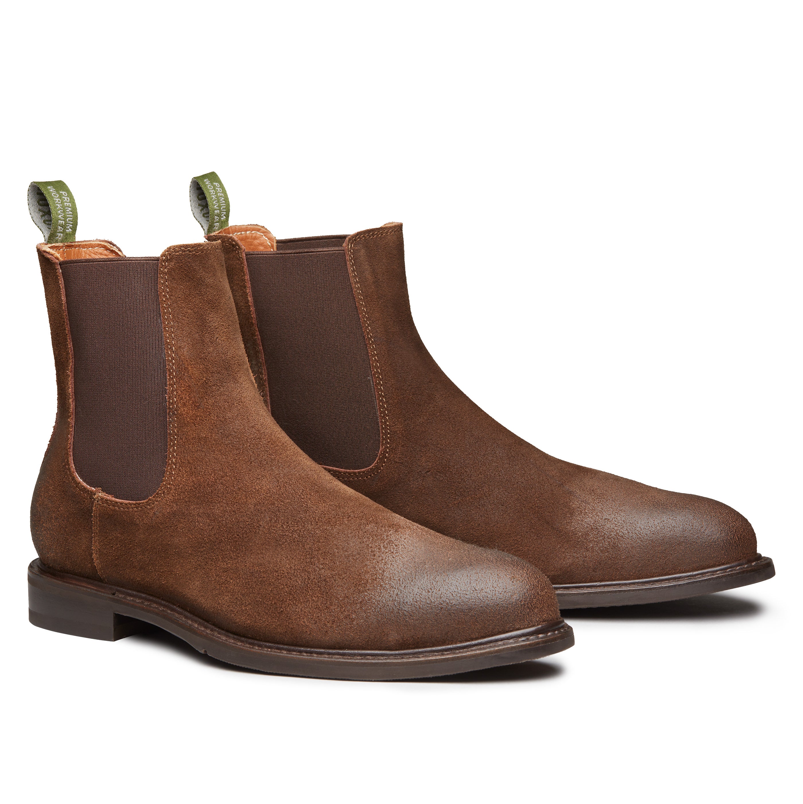STEEL TOE CHELSEA BOOT BRONX MOKA. FRONT VIEW