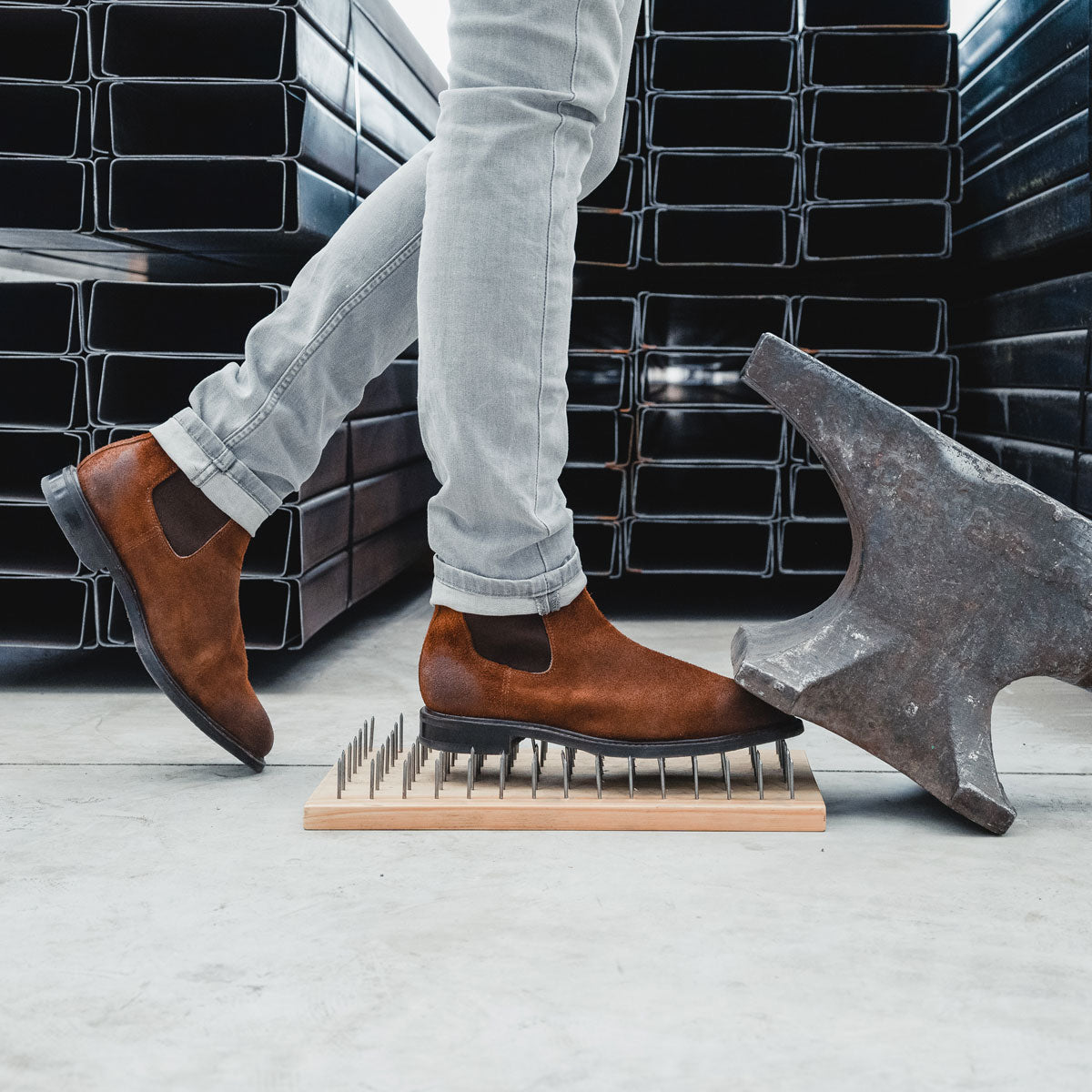 STEEL TOE CHELSEA BOOT BRONX GINGER LIFESTYLE