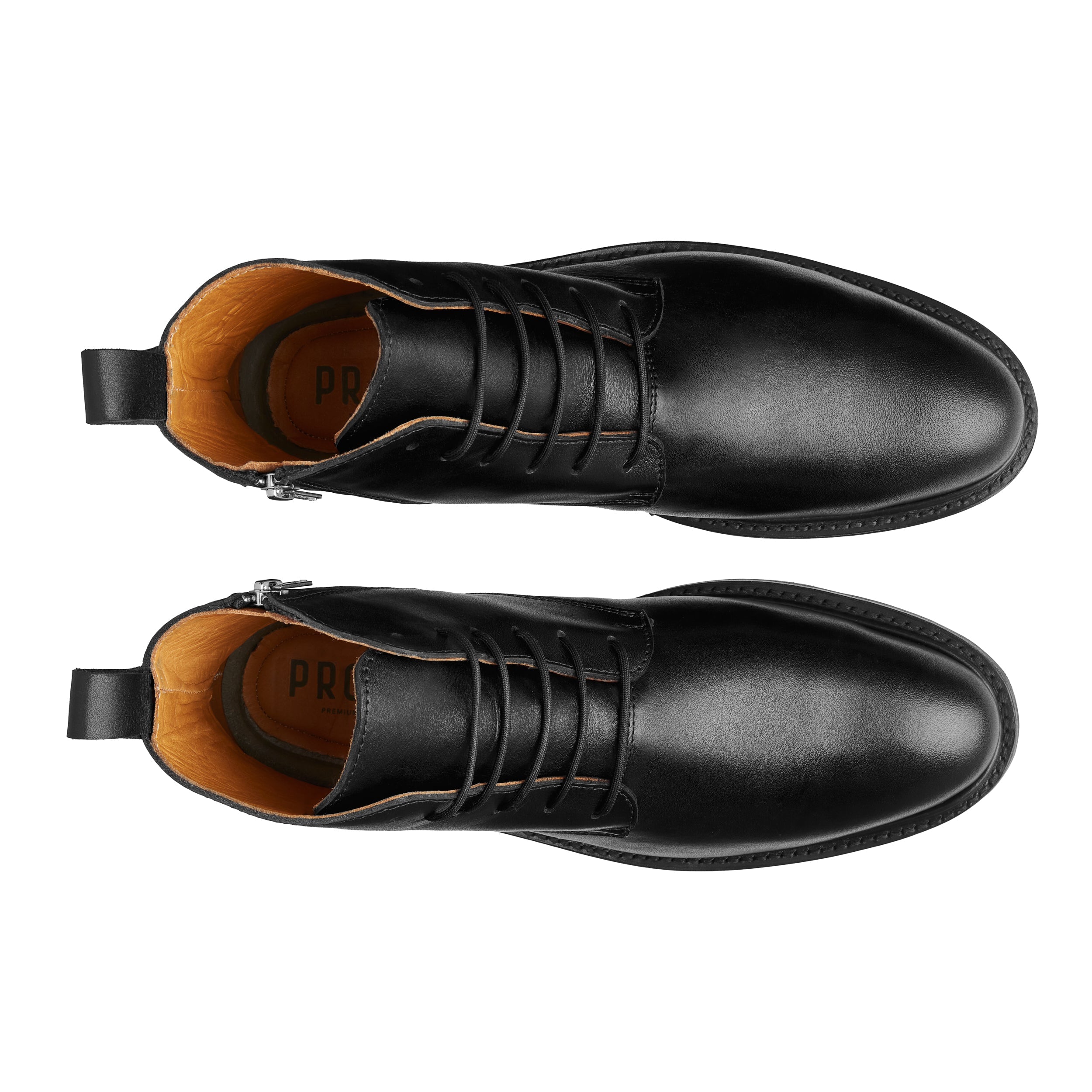 STEEL TOE LACE UP BOOT MICH BLACK CENITAL VIEW