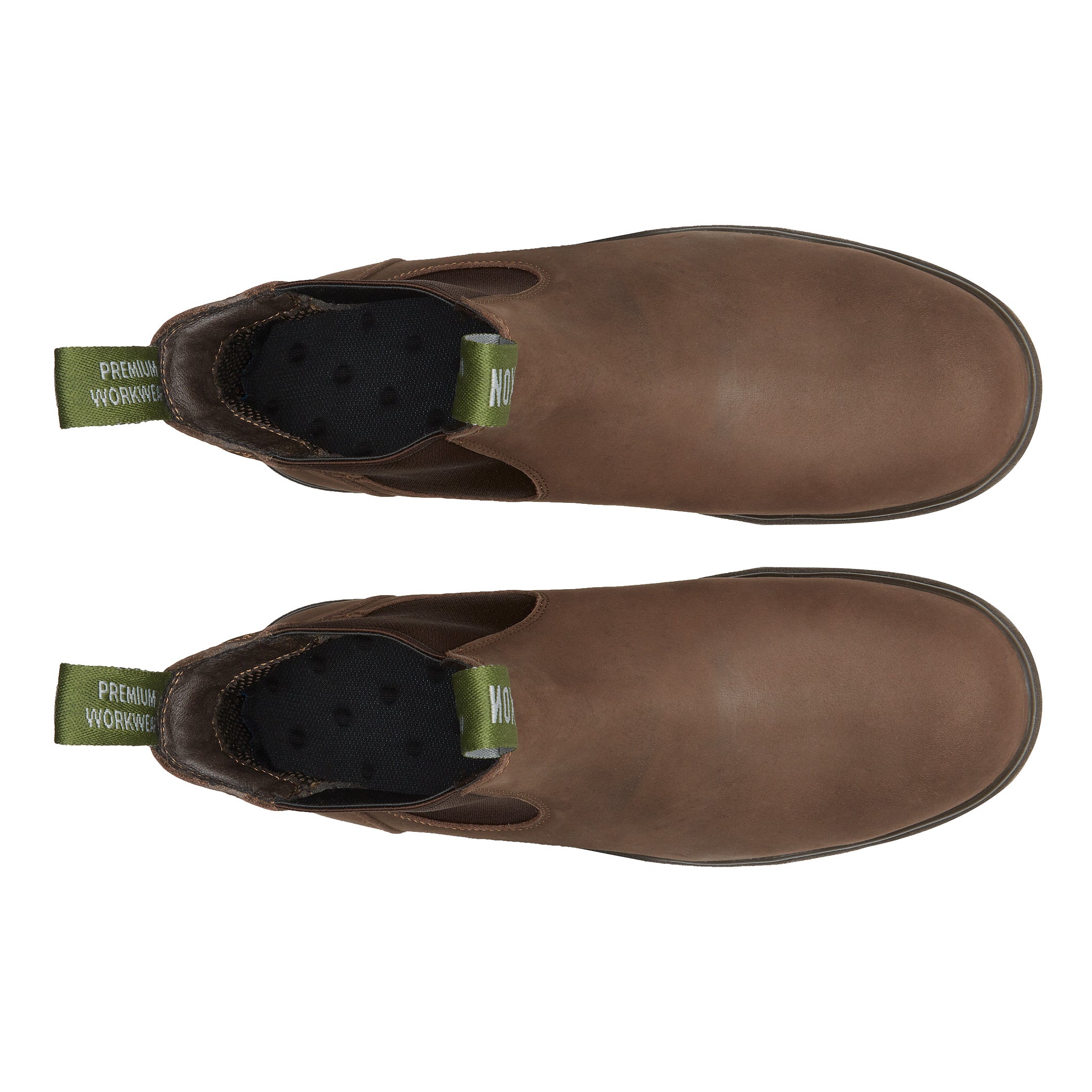 COMPOSITE TOE RAINIER BOOT. TOBACCO COLOR. CENITAL VIEW