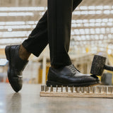 Captain black steel toe safety shoe