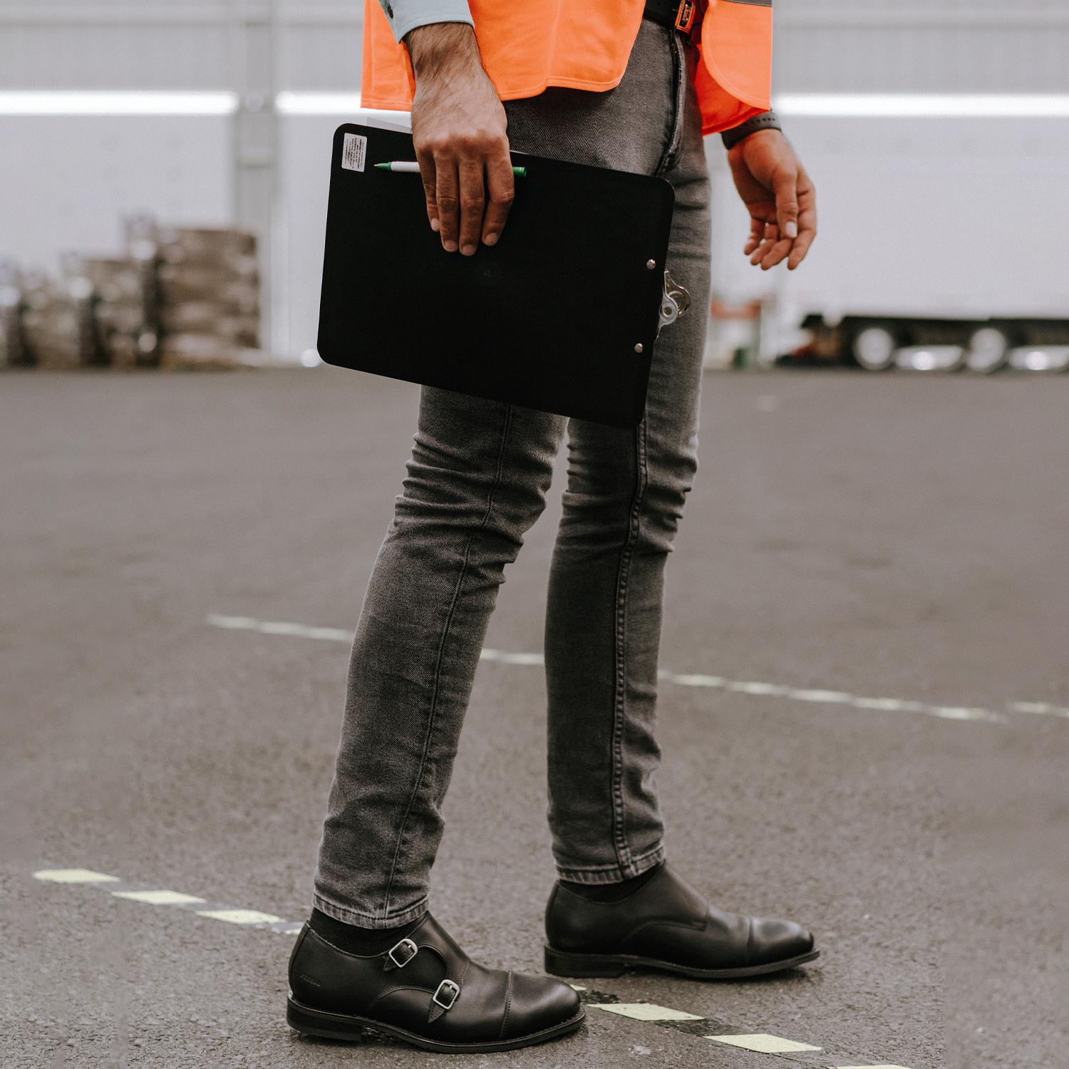 STEEL TOE MONK STRAP SHOE DANTE BLACK LIFESTYLE