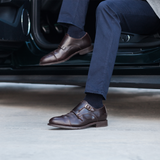 STEEL TOE MONK STRAP SHOE DANTE BROWN LIFESTYLE
