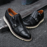 STEEL TOE MONK STRAP SHOE GRAND BLACK LIFESTYLE
