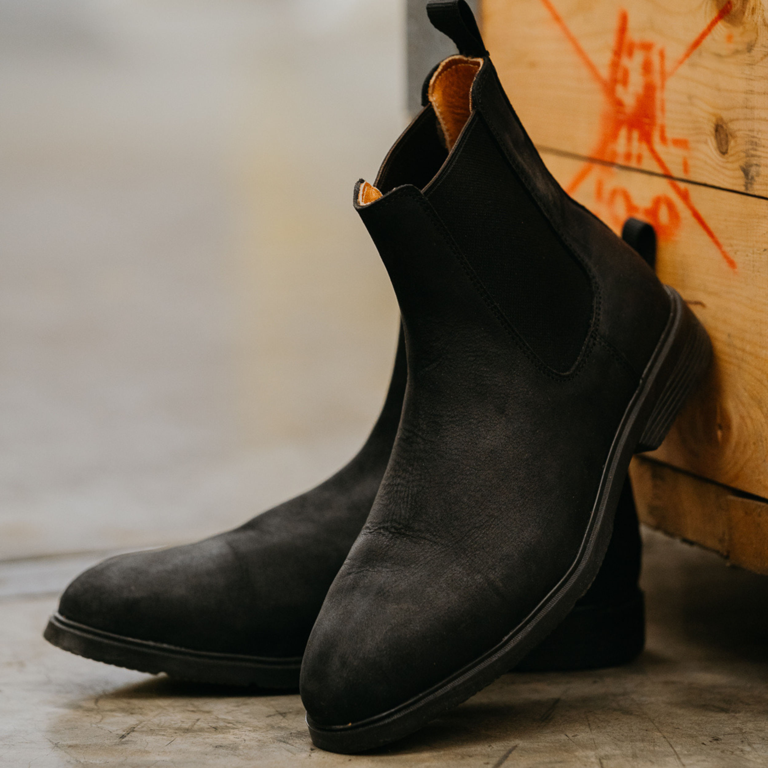 STEEL TOE CHELSEA TULSA BLACK MATTE LIFESTYLE