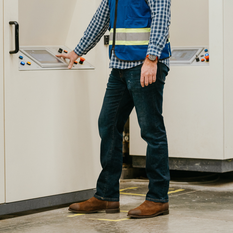 STEEL TOE WESTERN BOOT FULTON MOKA