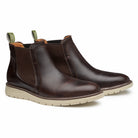 STEEL TOE CHELSEA BOOT BECKS BROWN. FRONT VIEW