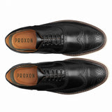 SOFT TOE OXFORD SHOE VOLTA BLACK CENITAL VIEW