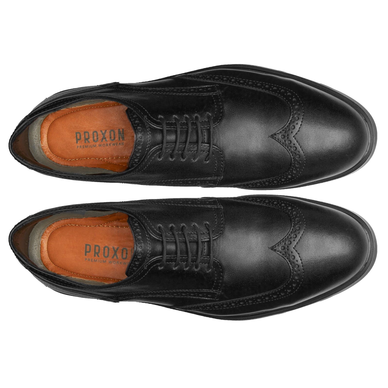 PROXON Dress Shoes Mens 11 Workwear Safety Steel Toe Wingtip Black Volta Tipo STEEL TOE DERBY SHOE MASTER BLACK MATTE – Proxon Premium  main image 3