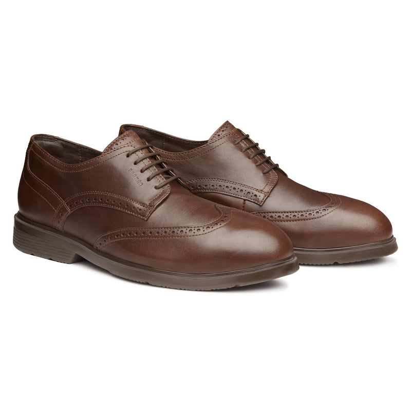 SOFT TOE OXFORD SHOE CAPTAIN BROWN FRONT VIEW