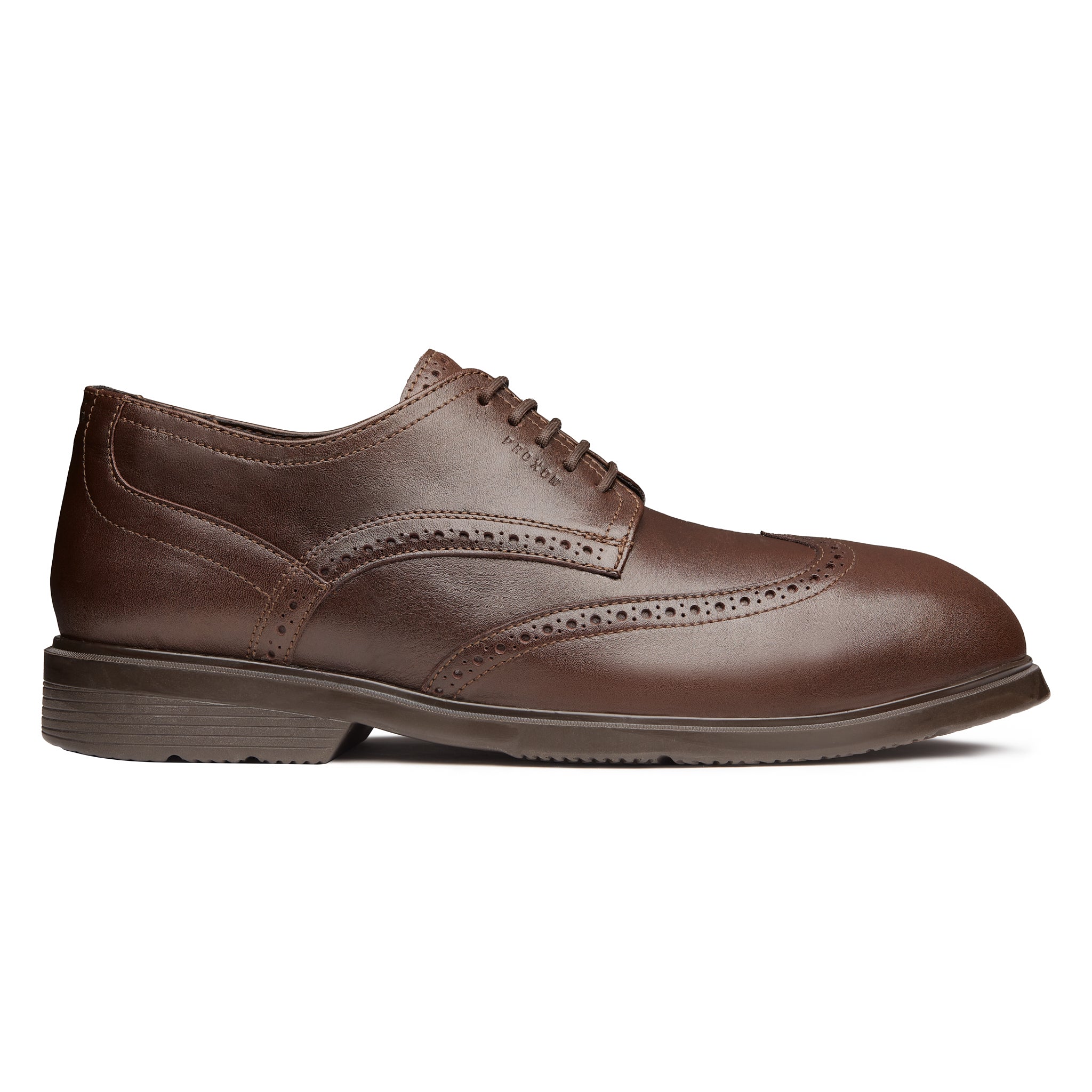 STEEL TOE OXFORD WORK SHOE CAPTAIN BROWN 10.5