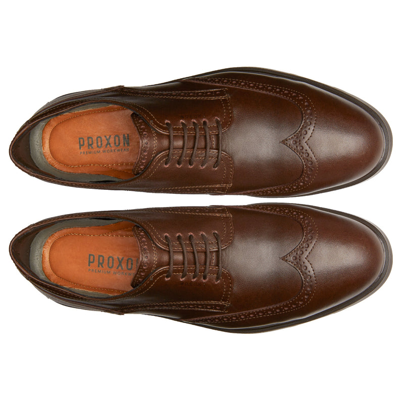 SOFT TOE OXFORD SHOE CAPTAIN BROWN CENITAL VIEW