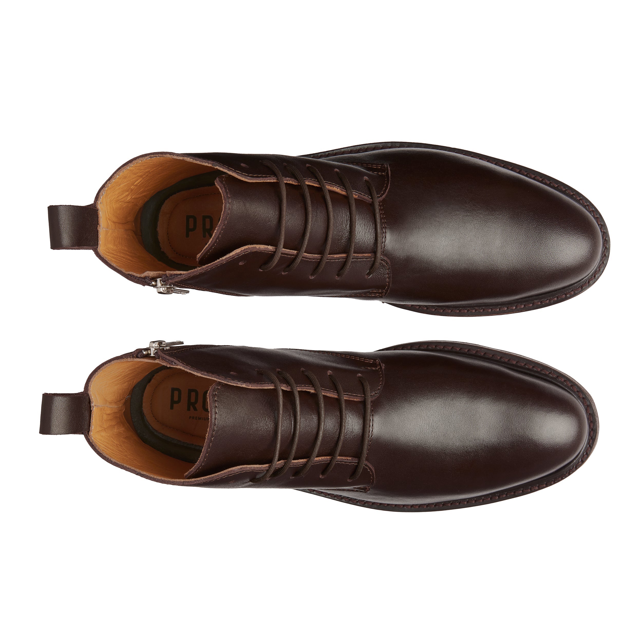 STEEL  TOE LACE BOOT MICH BROWN CENITAL VIEW