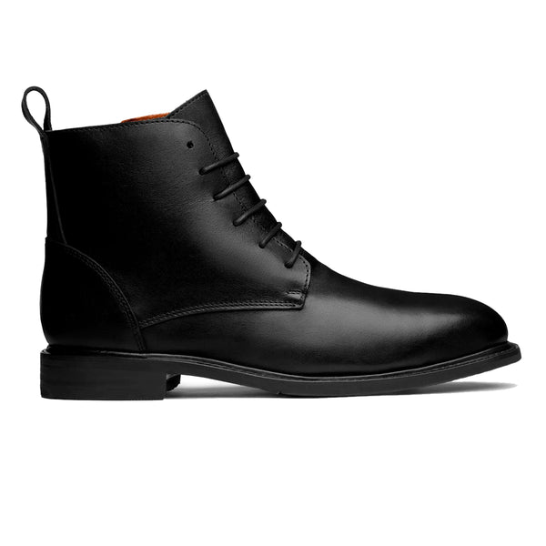 SOFT TOE LACE UP BOOT MICH BLACK LATERAL VIEW