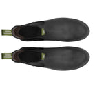 SOFT TOE RAINIER BOOT. BLACK COLOR. CENITAL VIEW