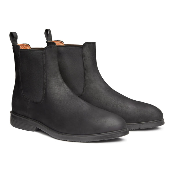 Proxon Soft Toe Chelsea  Boots Tulsa BLACK Matte Front View