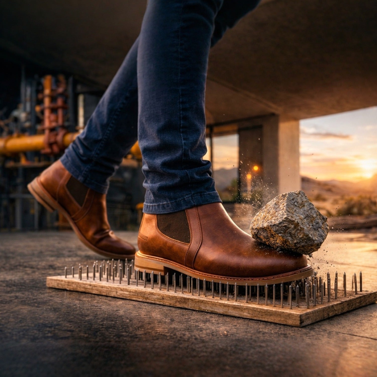 STEEL TOE CHELSEA BOOT WALLACE AMBER| Proxon Premium Workwear