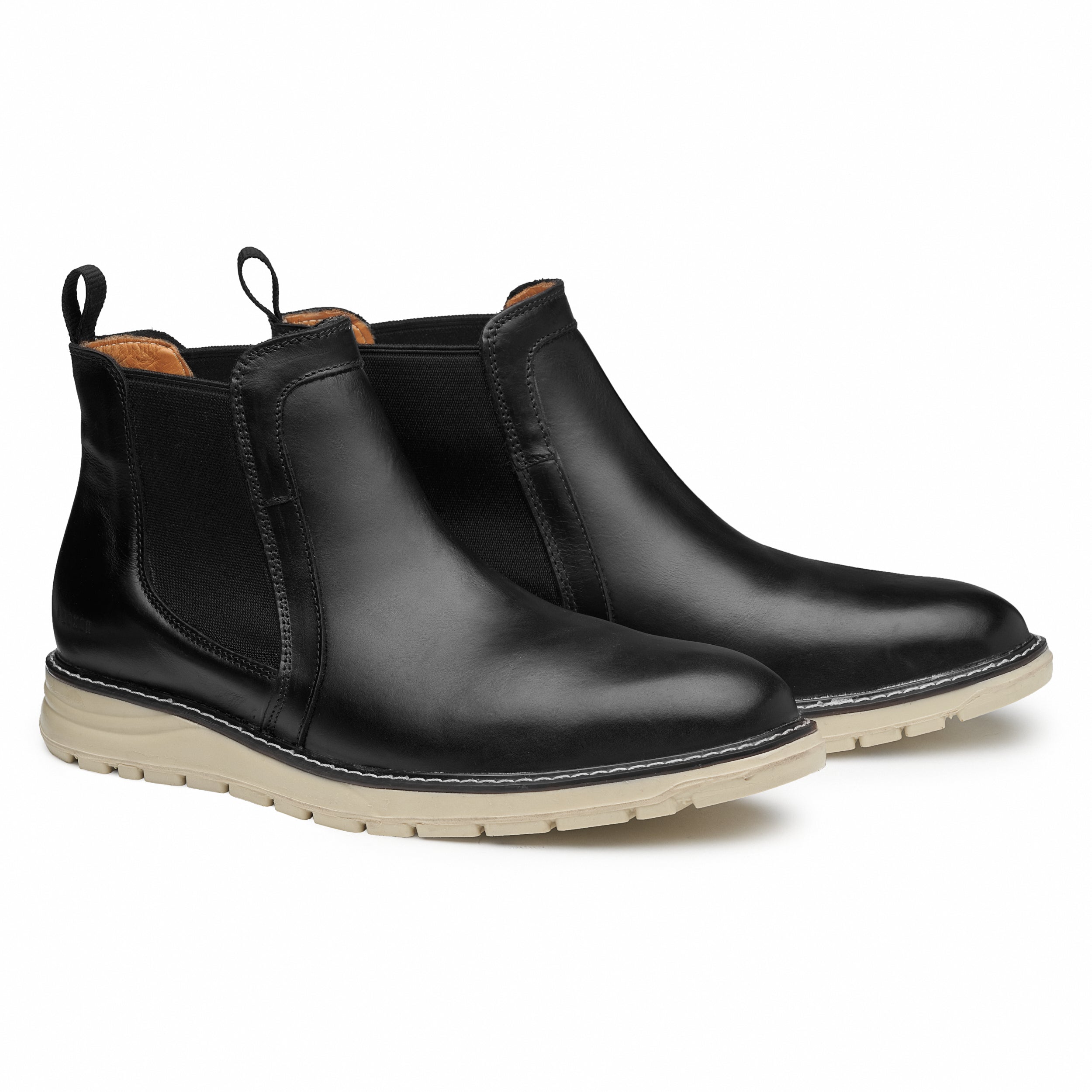 STEEL TOE CHELSEA BOOT BECKS BLACK FRONTAL VIEW