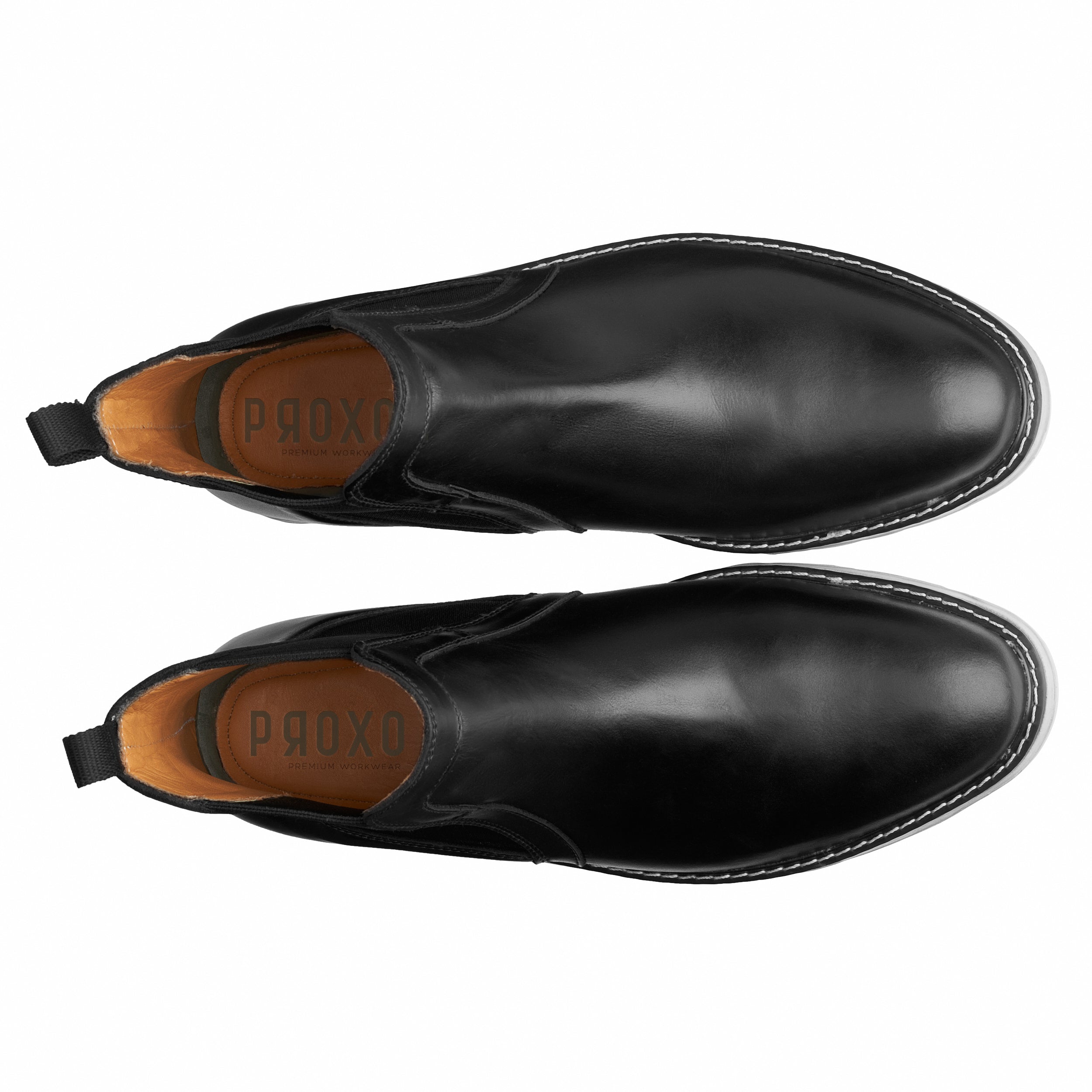 STEEL TOE CHELSEA BOOT BECKS BLACK CENITAL VIEW
