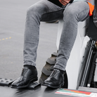 STEEL TOE OXFORD SHOE PILOT BLACK LIFESTYLE