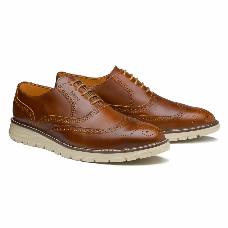 SOFT TOE OXFORD SHOE VOLTA AMBER FRONT VIEW