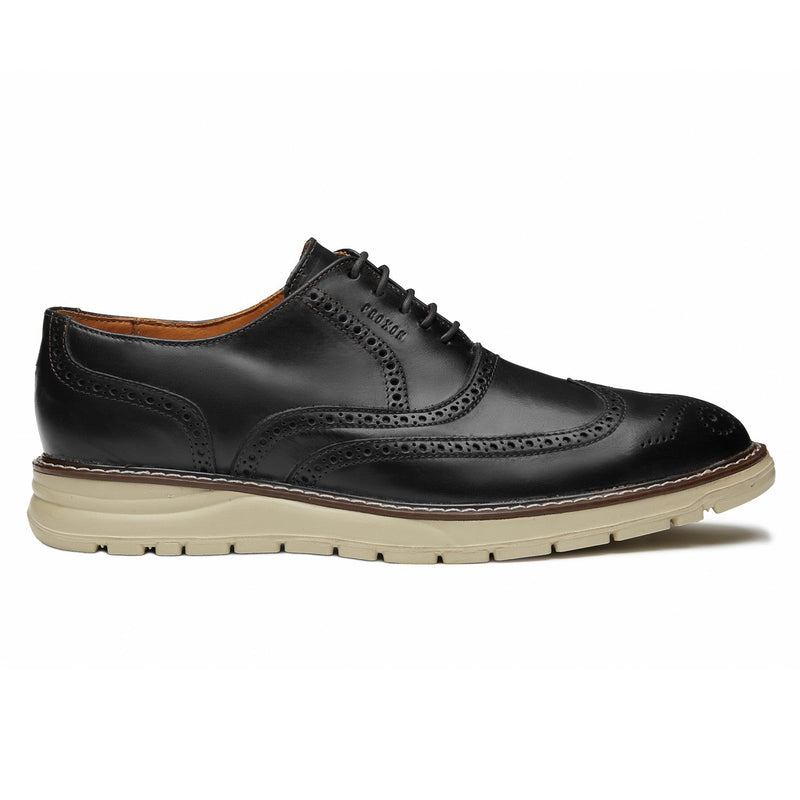 SOFT TOE OXFORD SHOE VOLTA BLACK LATERAL VIEW