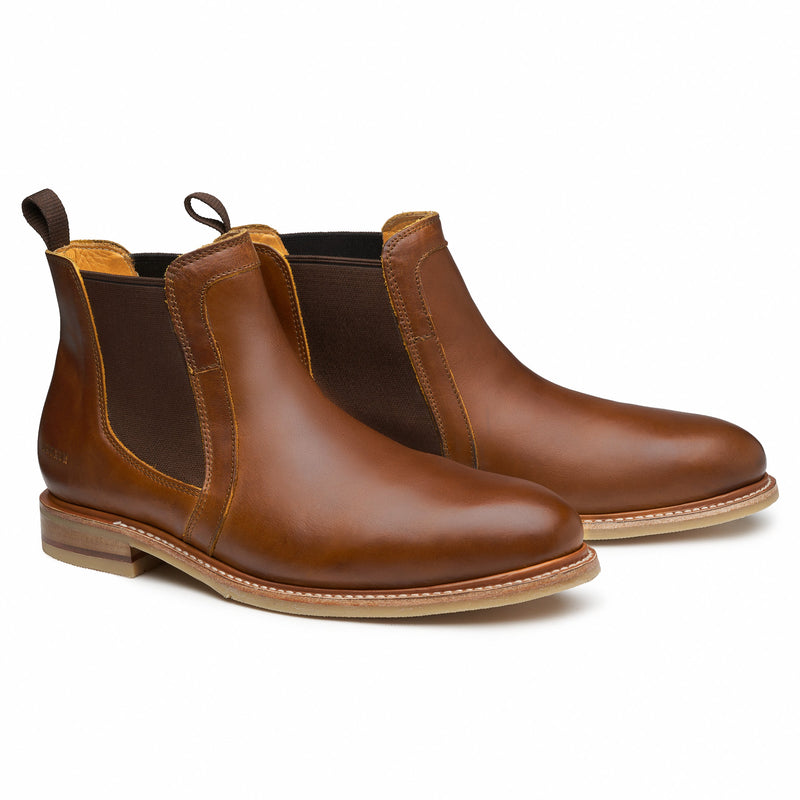 SOFT TOE CHELSEA BOOT WALLACE AMBER FRONT VIEW