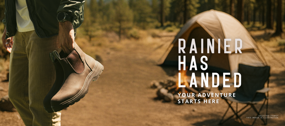 RAINIER HAS LANDED. Your adventure starts here. Banner web