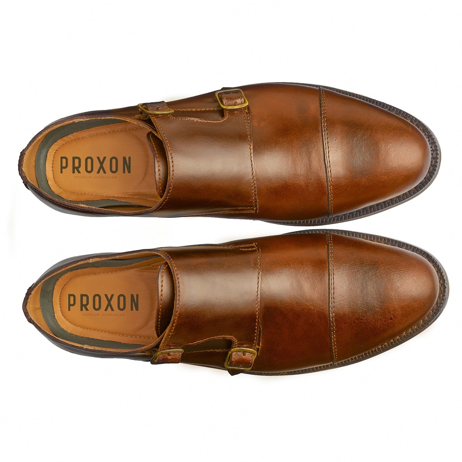 STEEL TOE DOBLE MONK STRAP SHOE DANTE AMBER | Proxon Premium 