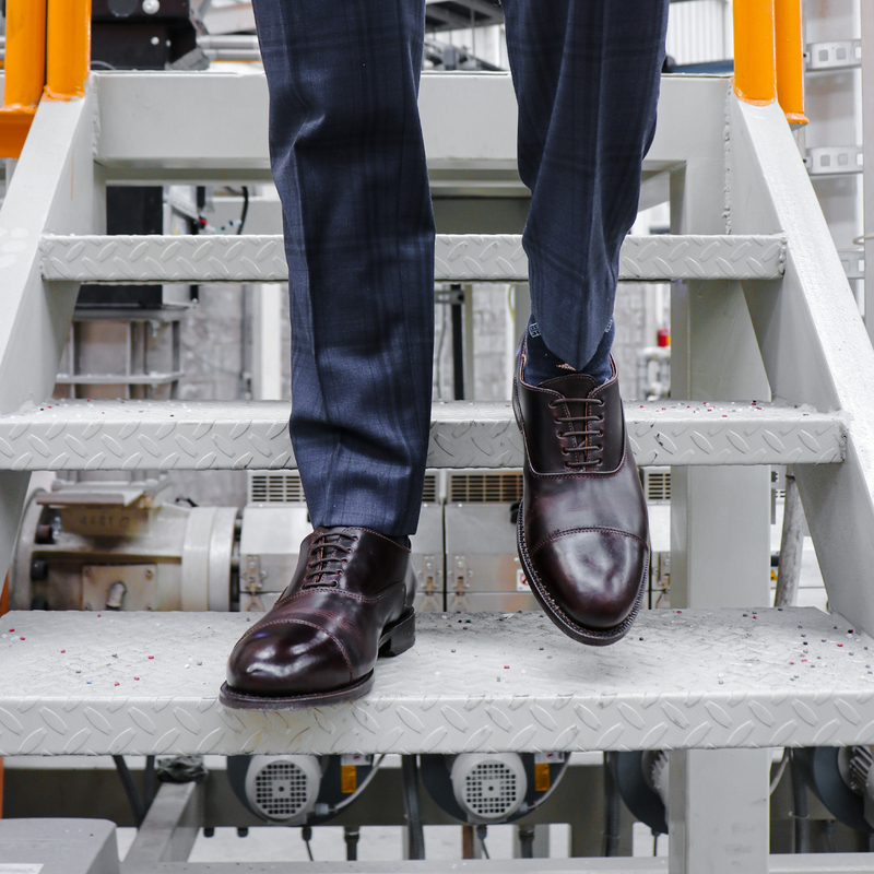 Executive safety shoes constructed in Goodyear Welt and a steel toe. 